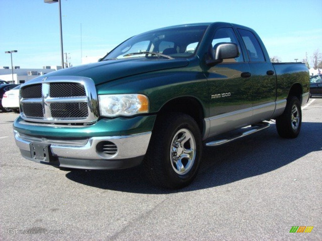 2004 Ram 1500 SLT Quad Cab 4x4 - Timberline Green Pearl Coat / Dark Slate Gray photo #6