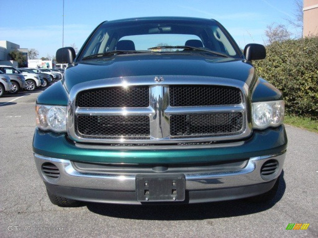 2004 Ram 1500 SLT Quad Cab 4x4 - Timberline Green Pearl Coat / Dark Slate Gray photo #7