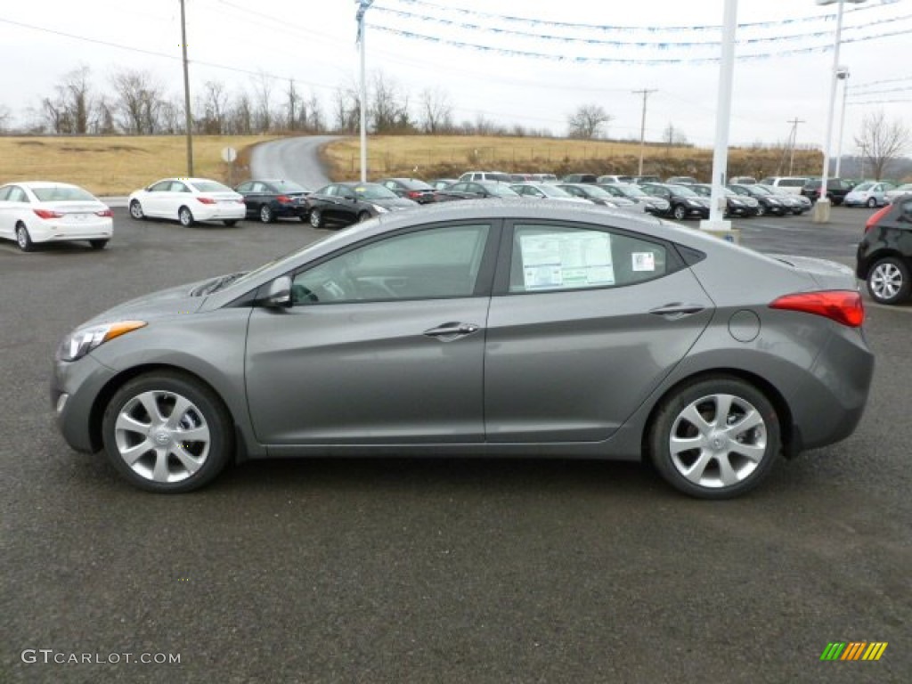 2012 Elantra Limited - Harbor Gray Metallic / Gray photo #4