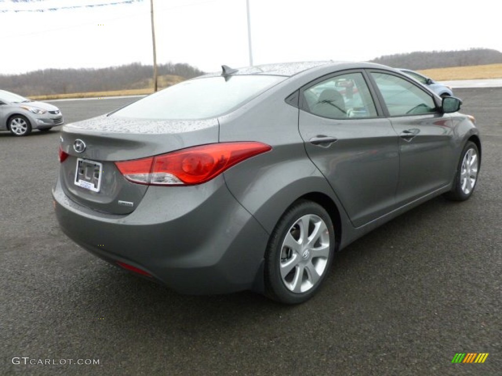 2012 Elantra Limited - Harbor Gray Metallic / Gray photo #7