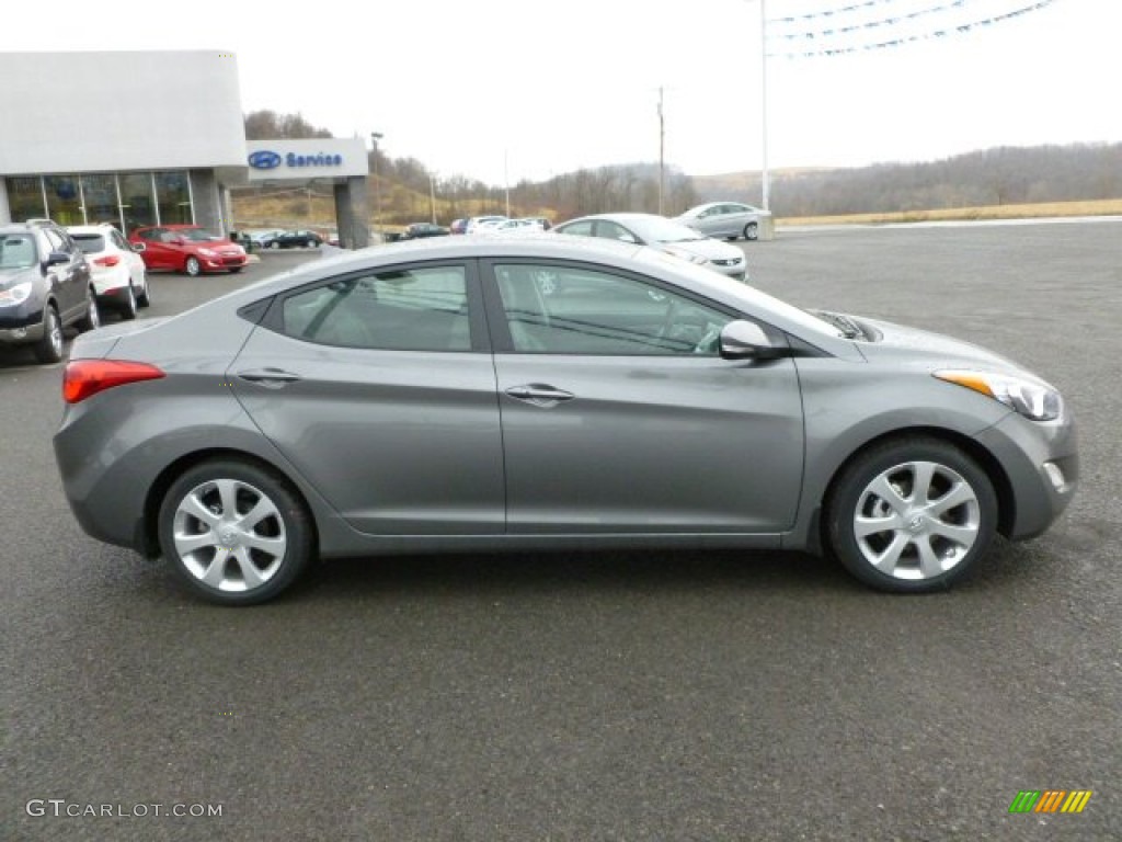 2012 Elantra Limited - Harbor Gray Metallic / Gray photo #8