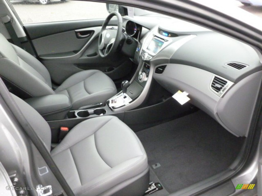 2012 Elantra Limited - Harbor Gray Metallic / Gray photo #10