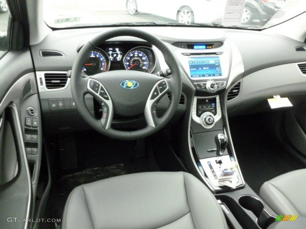 2012 Elantra Limited - Harbor Gray Metallic / Gray photo #14