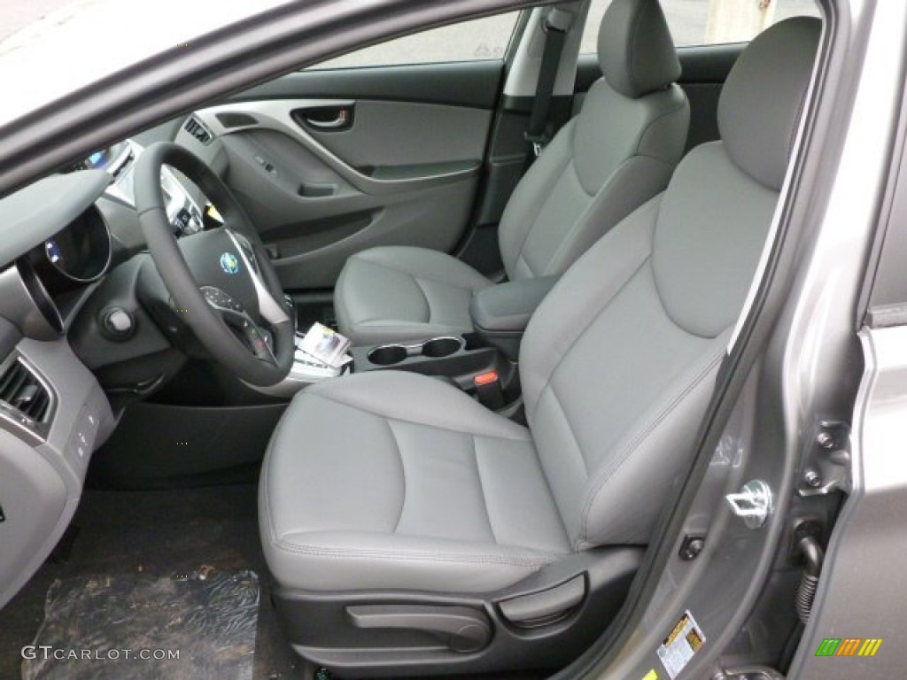 2012 Elantra Limited - Harbor Gray Metallic / Gray photo #15
