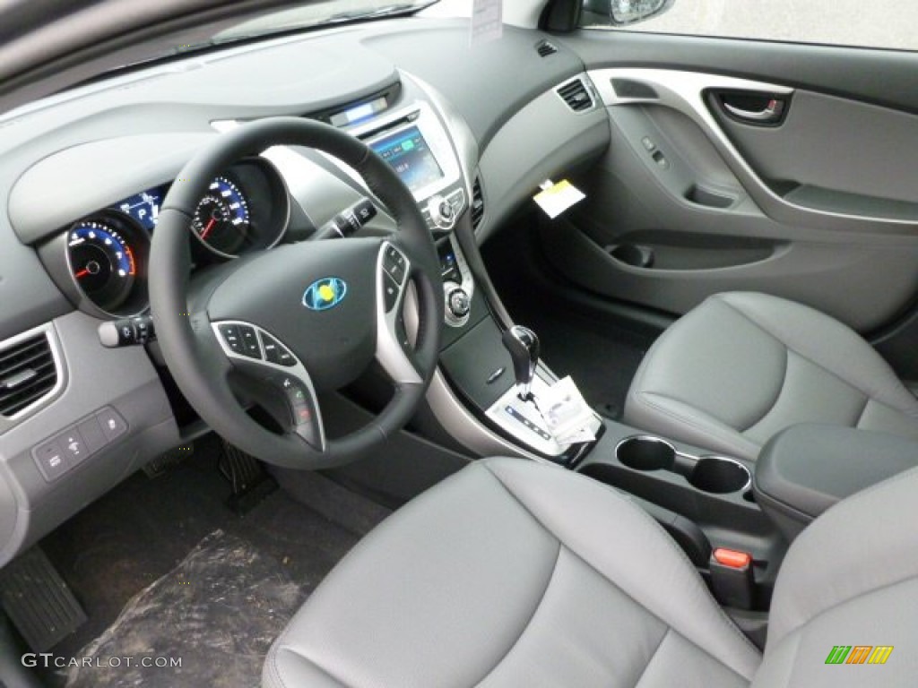 2012 Elantra Limited - Harbor Gray Metallic / Gray photo #16