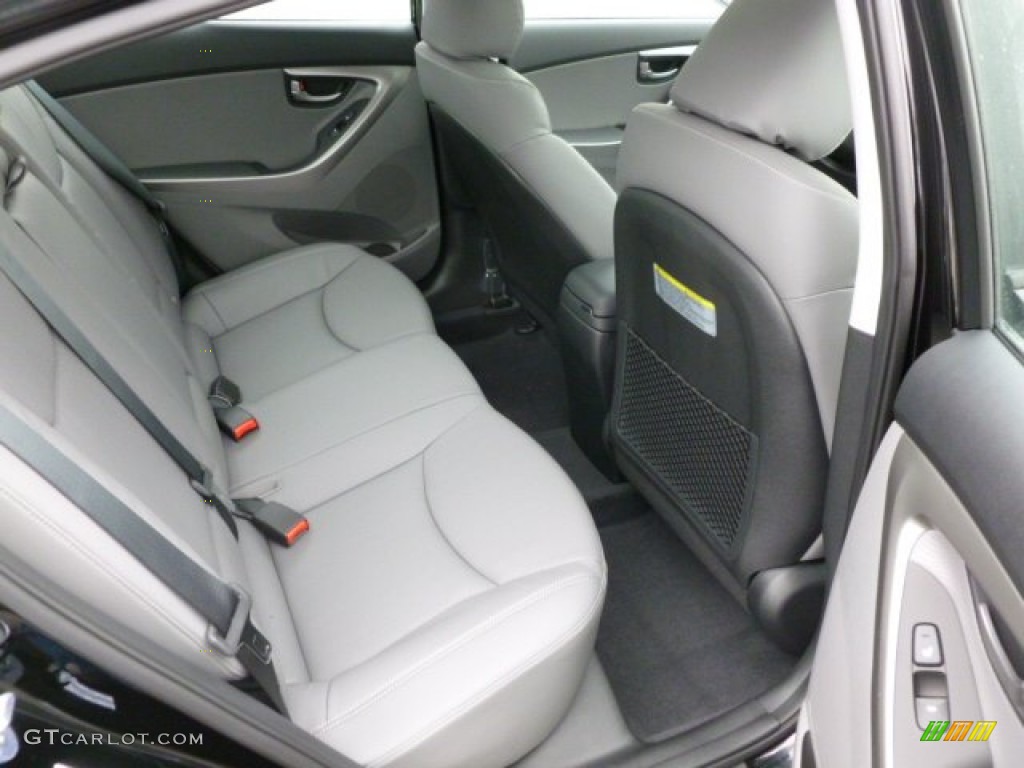 2012 Elantra Limited - Black Noir Pearl / Gray photo #12