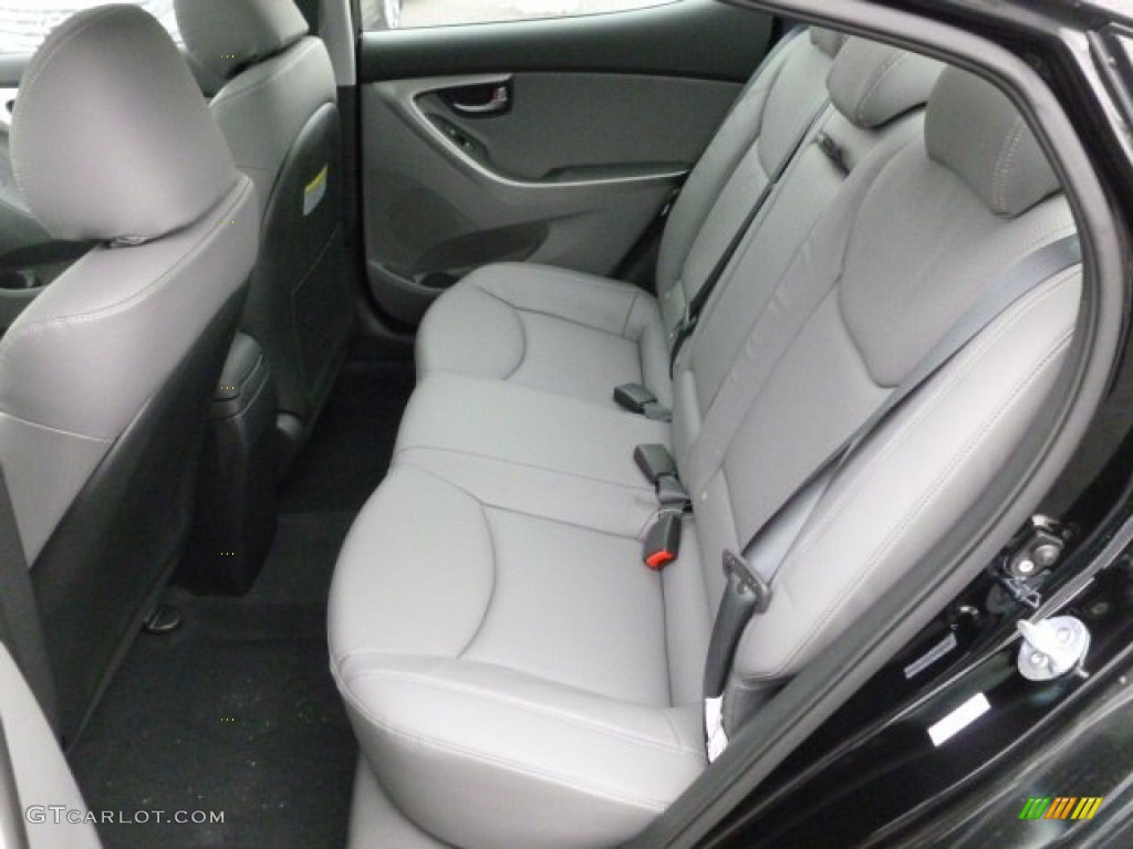 2012 Elantra Limited - Black Noir Pearl / Gray photo #13