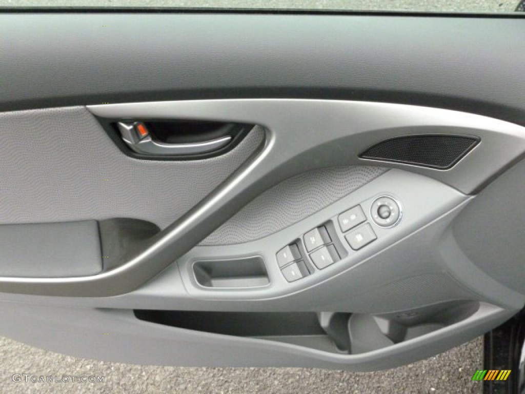 2012 Elantra Limited - Black Noir Pearl / Gray photo #17