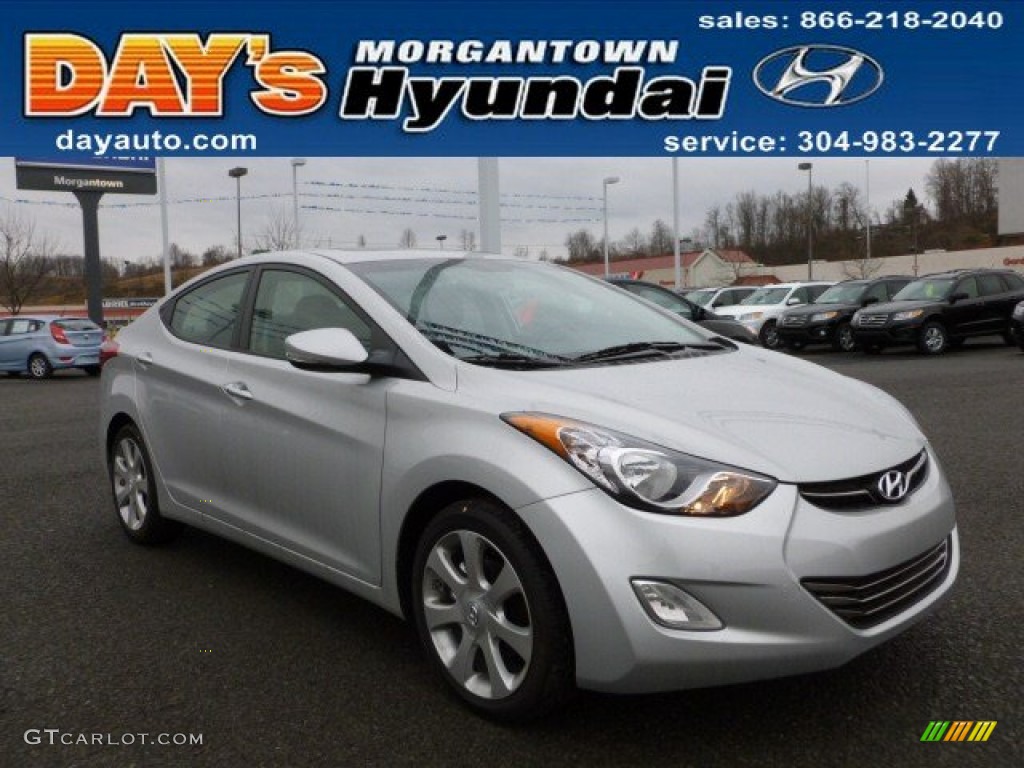 2012 Elantra Limited - Shimmering Silver / Black photo #1