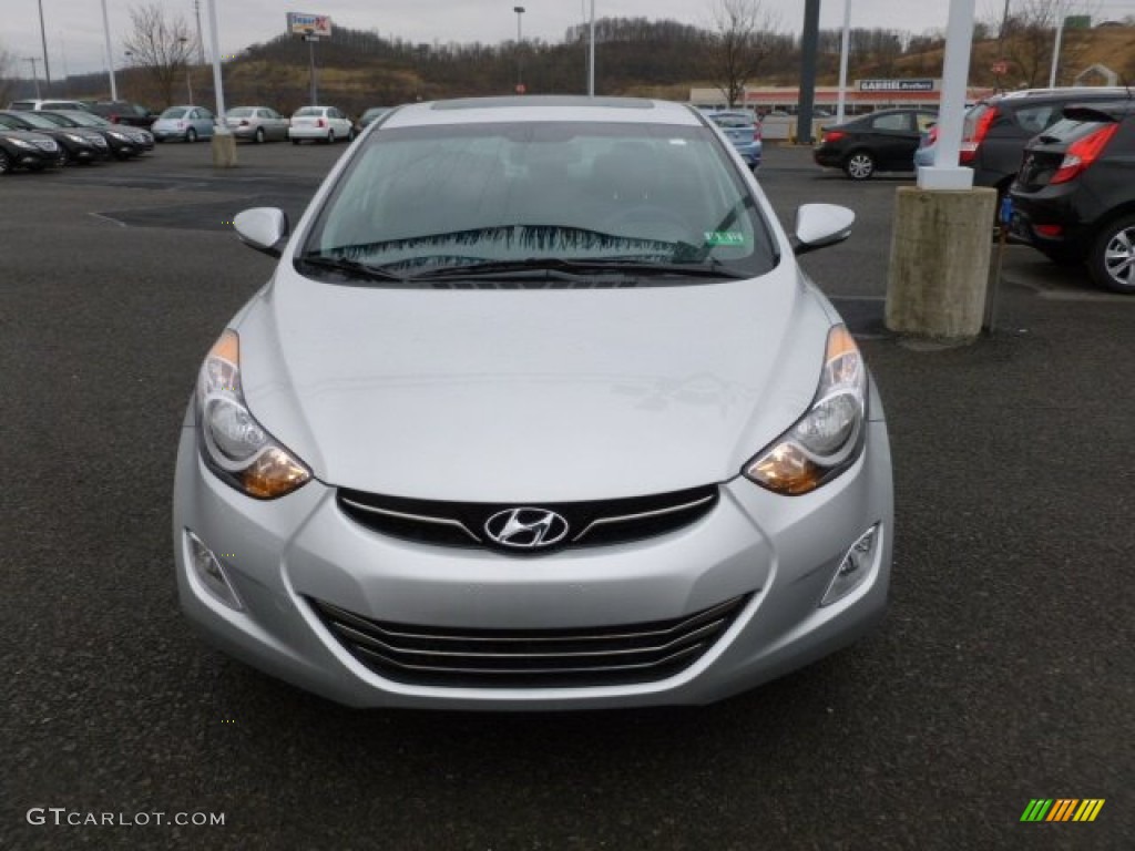 2012 Elantra Limited - Shimmering Silver / Black photo #2