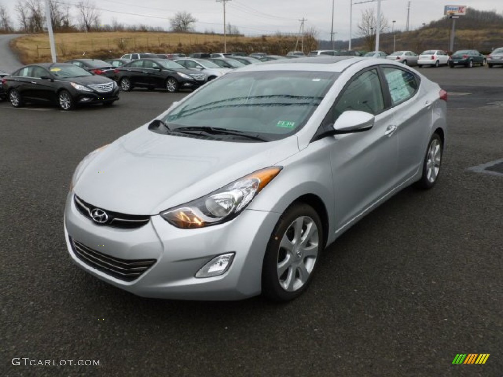 2012 Elantra Limited - Shimmering Silver / Black photo #3