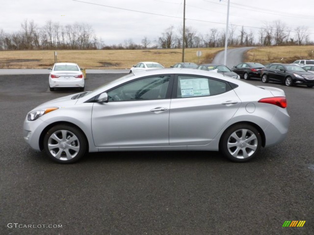 2012 Elantra Limited - Shimmering Silver / Black photo #4
