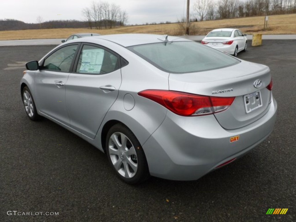 2012 Elantra Limited - Shimmering Silver / Black photo #5