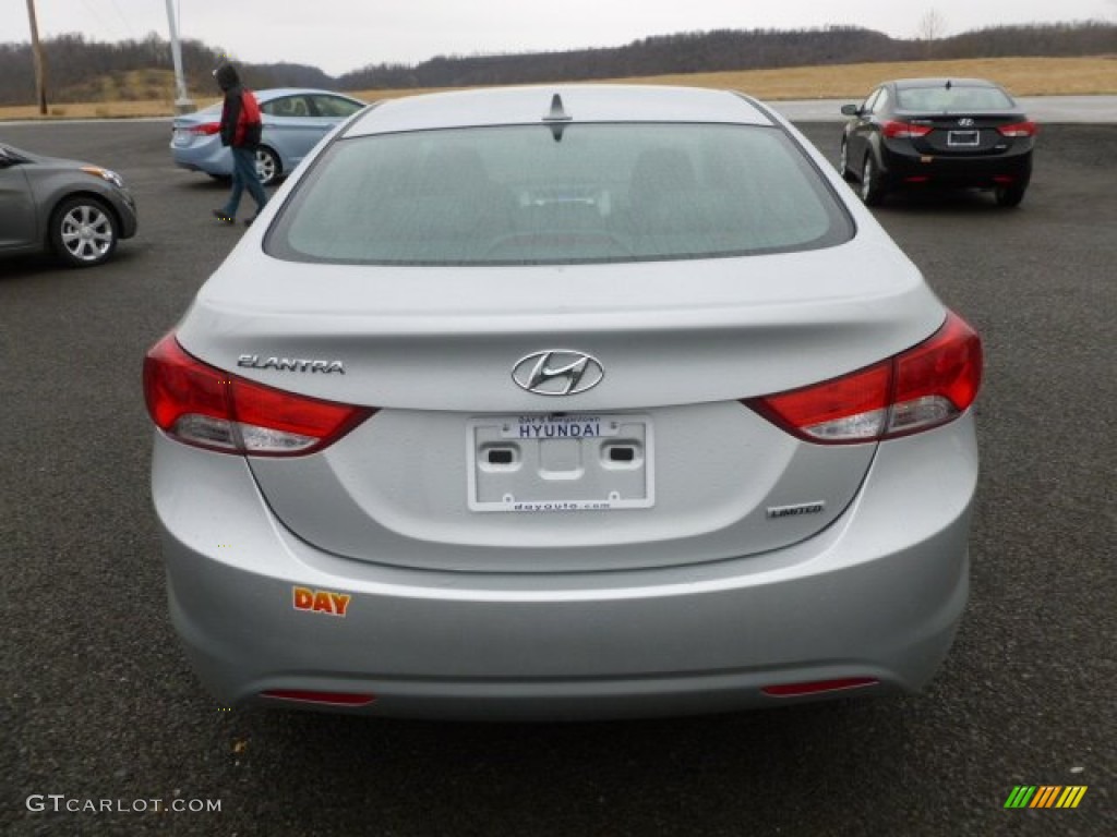2012 Elantra Limited - Shimmering Silver / Black photo #6