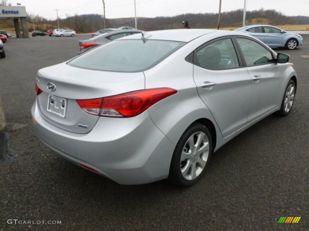 2012 Elantra Limited - Shimmering Silver / Black photo #7