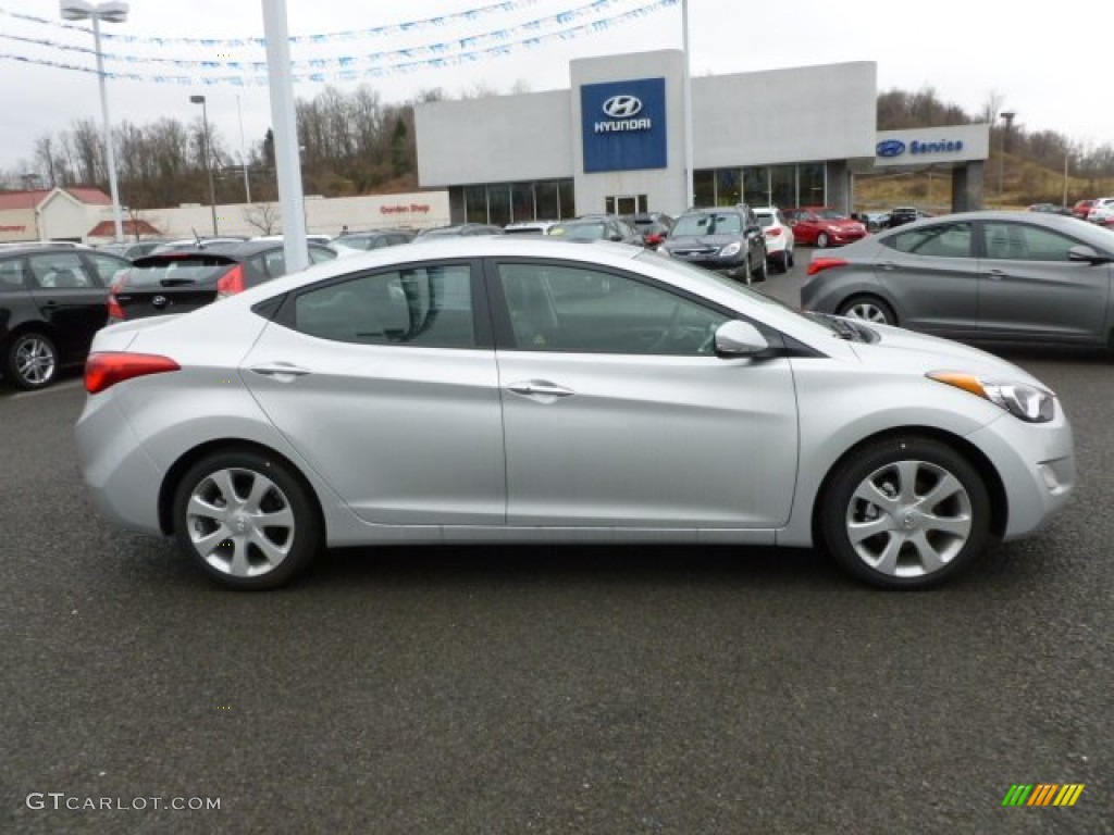 2012 Elantra Limited - Shimmering Silver / Black photo #8