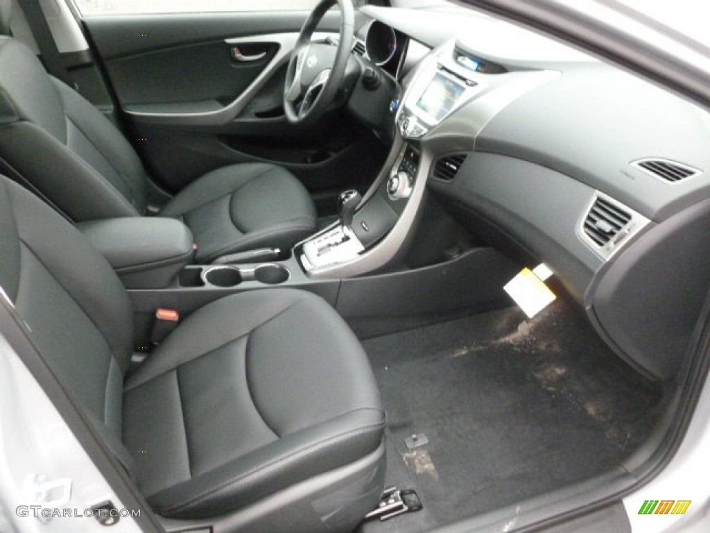 2012 Elantra Limited - Shimmering Silver / Black photo #10
