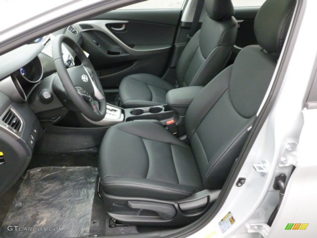 2012 Elantra Limited - Shimmering Silver / Black photo #15
