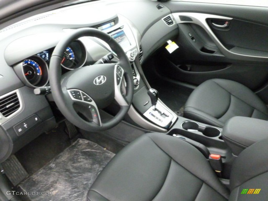 2012 Elantra Limited - Shimmering Silver / Black photo #16