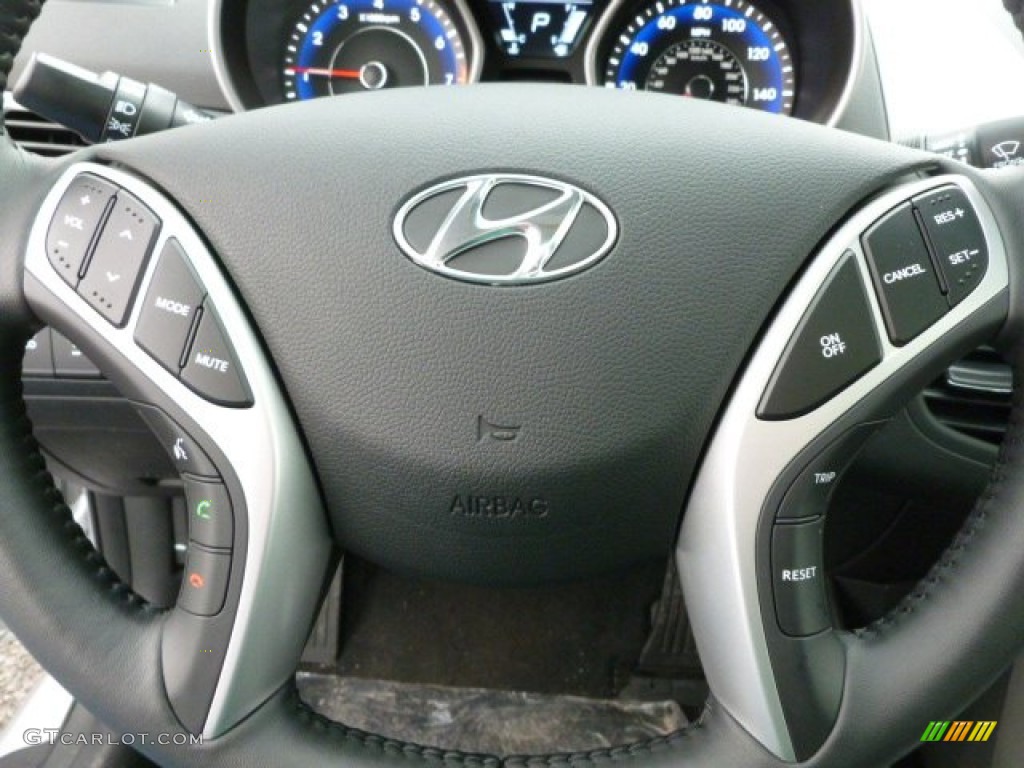 2012 Elantra Limited - Shimmering Silver / Black photo #18
