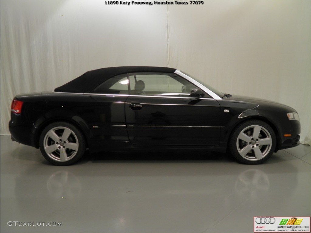 2008 A4 2.0T Cabriolet - Brilliant Black / Black photo #6