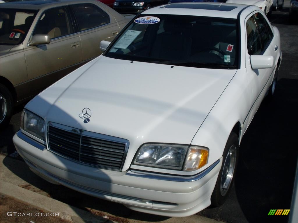 1999 C 230 Kompressor Sedan - Glacier White / Grey photo #1