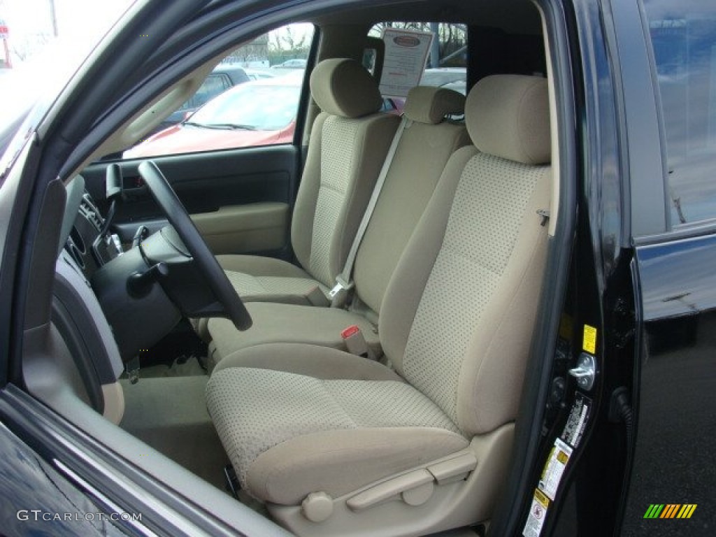 2010 Tundra Double Cab 4x4 - Black / Sand Beige photo #8