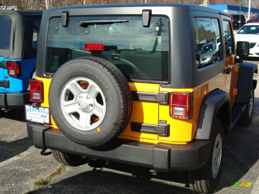 2012 Wrangler Sport 4x4 - Dozer Yellow / Black photo #2