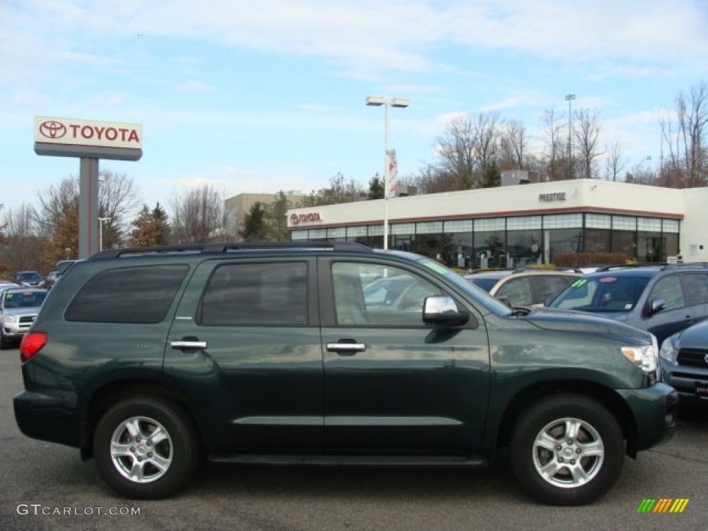 2008 Sequoia Limited 4WD - Timberland Green Mica / Sand Beige photo #1
