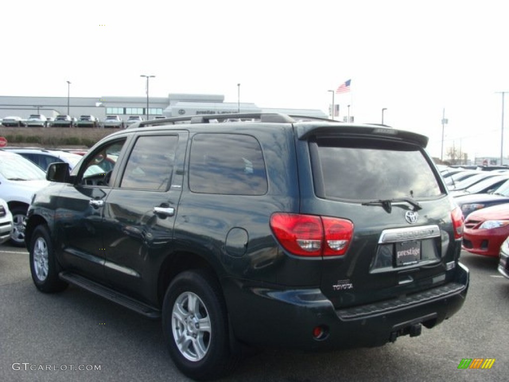 2008 Sequoia Limited 4WD - Timberland Green Mica / Sand Beige photo #4