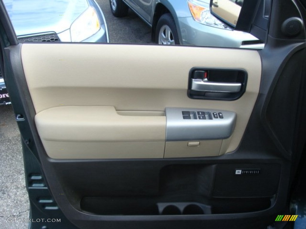 2008 Sequoia Limited 4WD - Timberland Green Mica / Sand Beige photo #6