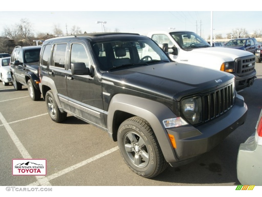 2011 Liberty Renegade 4x4 - Brilliant Black Crystal Pearl / Dark Slate Gray photo #1