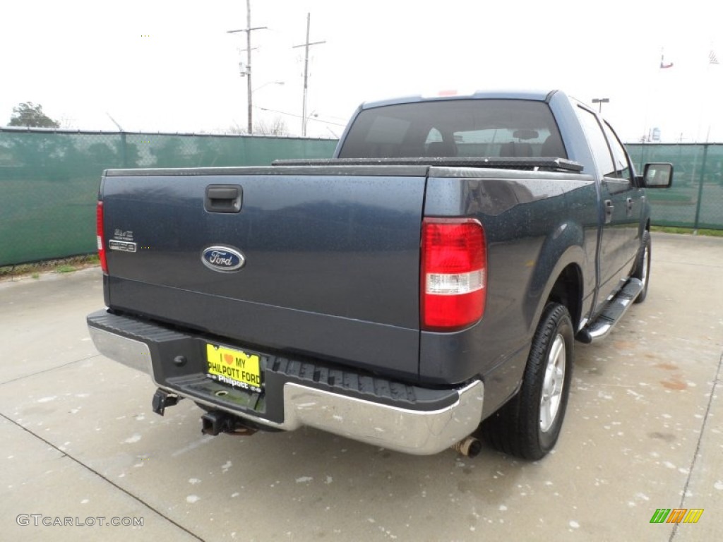 2004 F150 XLT SuperCrew - Medium Wedgewood Blue Metallic / Tan photo #3