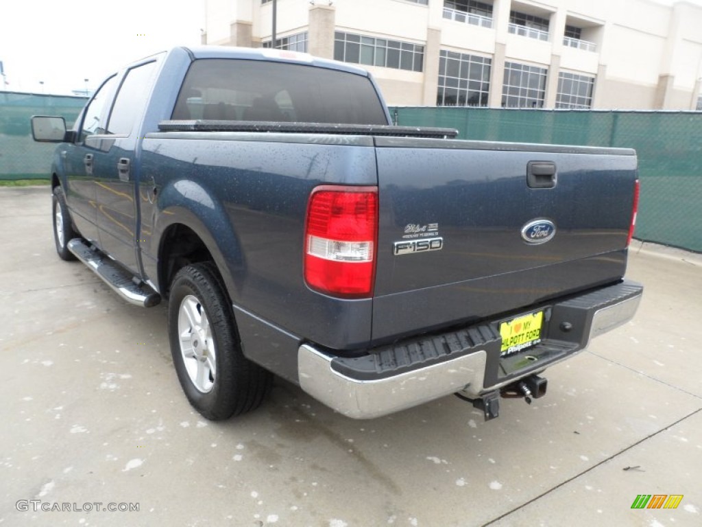 2004 F150 XLT SuperCrew - Medium Wedgewood Blue Metallic / Tan photo #5