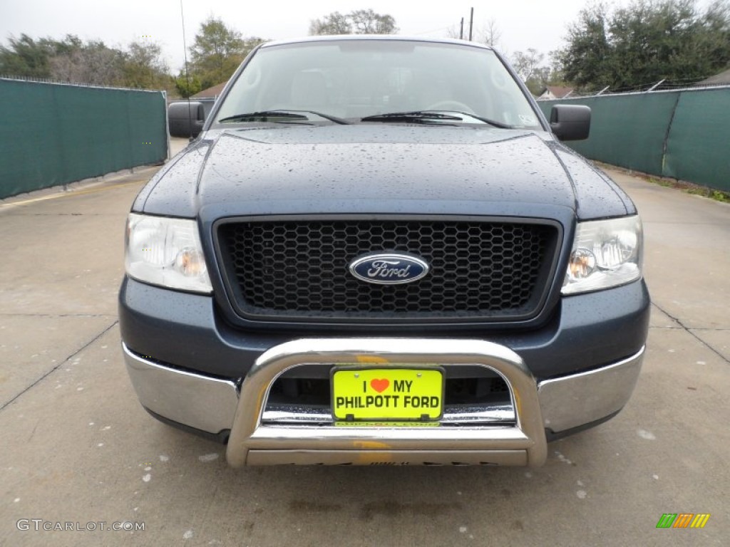 2004 F150 XLT SuperCrew - Medium Wedgewood Blue Metallic / Tan photo #8