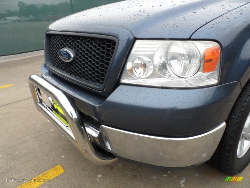 2004 F150 XLT SuperCrew - Medium Wedgewood Blue Metallic / Tan photo #10