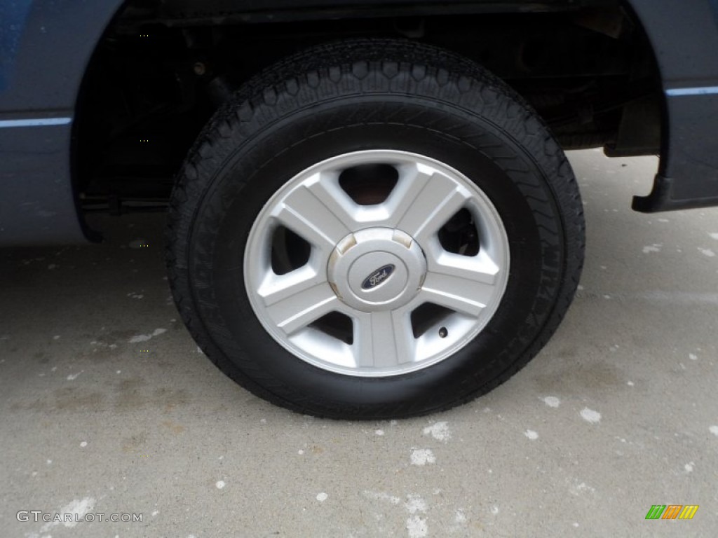 2004 F150 XLT SuperCrew - Medium Wedgewood Blue Metallic / Tan photo #12