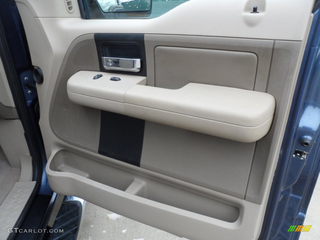2004 F150 XLT SuperCrew - Medium Wedgewood Blue Metallic / Tan photo #20