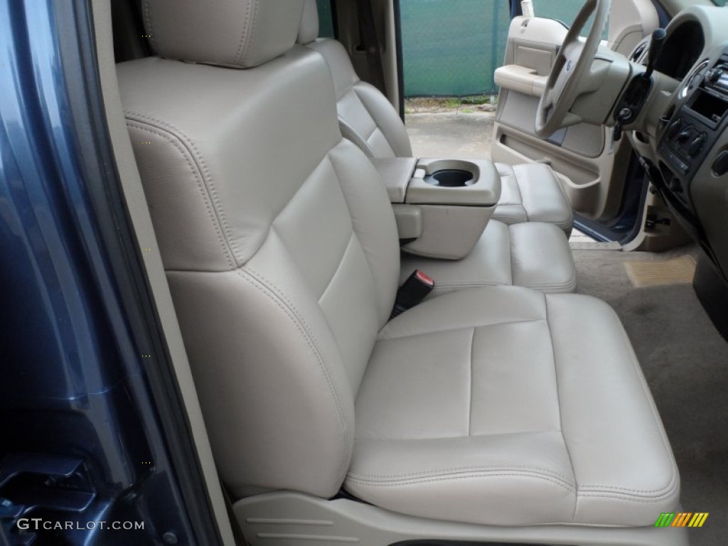 2004 F150 XLT SuperCrew - Medium Wedgewood Blue Metallic / Tan photo #22