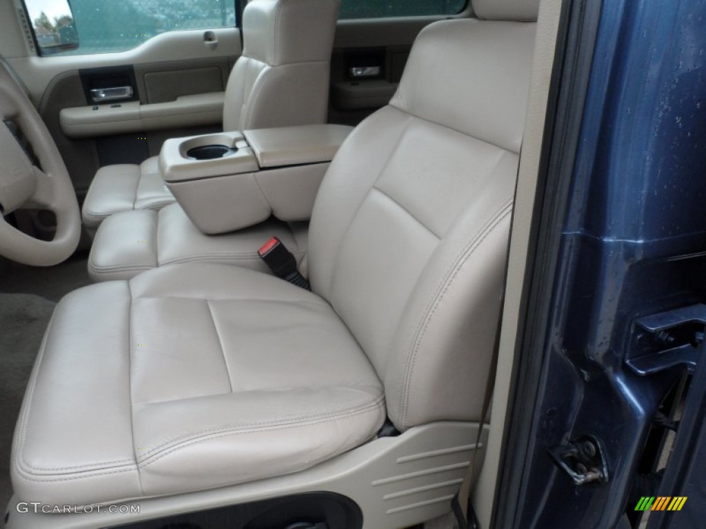 2004 F150 XLT SuperCrew - Medium Wedgewood Blue Metallic / Tan photo #29