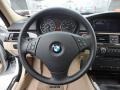 Beige 2009 BMW 3 Series 328xi Sedan Steering Wheel