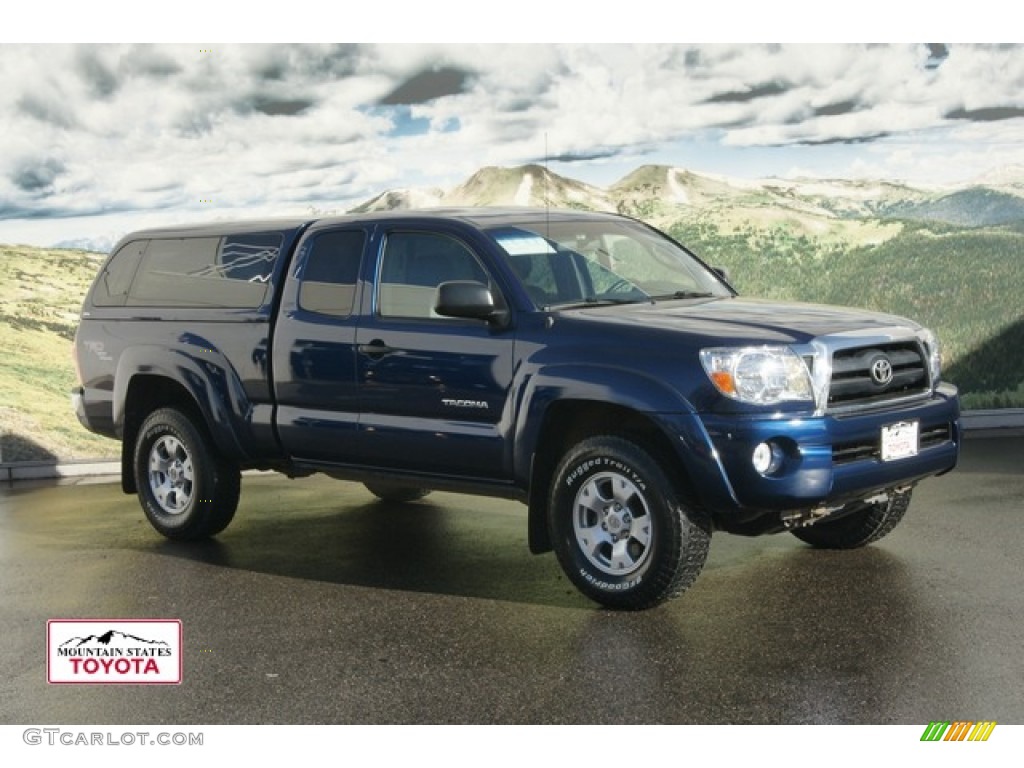 2005 Tacoma V6 TRD Access Cab 4x4 - Indigo Ink Blue Pearl / Graphite Gray photo #1