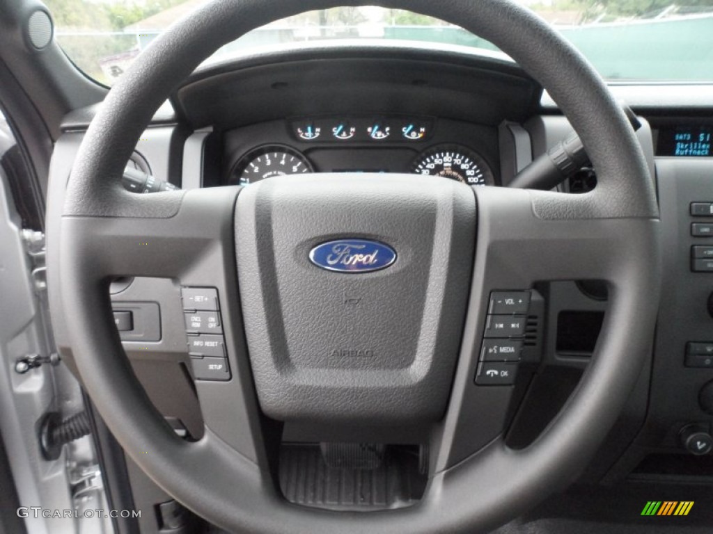 2012 Ford F150 STX Regular Cab Steel Gray Steering Wheel Photo #60486071