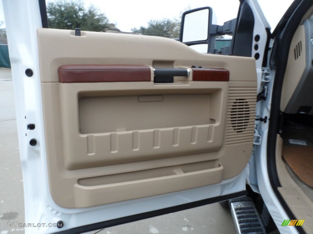 2012 F250 Super Duty King Ranch Crew Cab 4x4 - White Platinum Metallic Tri-Coat / Chaparral Leather photo #25