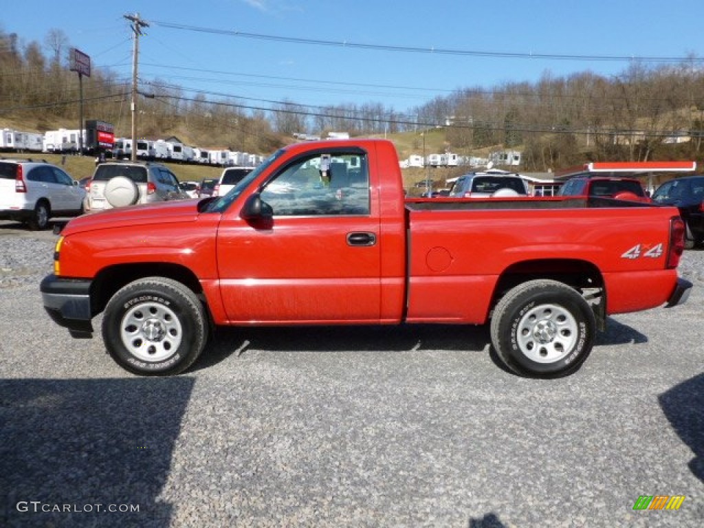 Victory Red 2007 Chevrolet Silverado 1500 Classic Work Truck Regular Cab 4x4 Exterior Photo #60486758