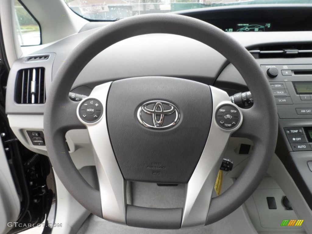 2011 Toyota Prius Hybrid II Misty Gray Steering Wheel Photo #60487640