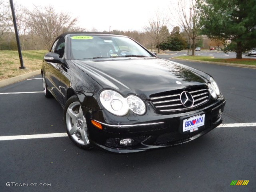 2005 CLK 500 Cabriolet - Black / Charcoal photo #1