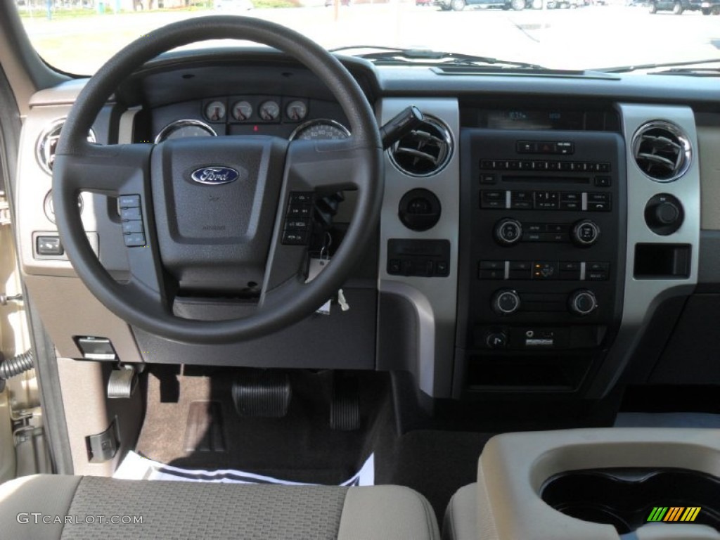 2010 F150 XLT SuperCab - Pueblo Gold Metallic / Medium Stone photo #16