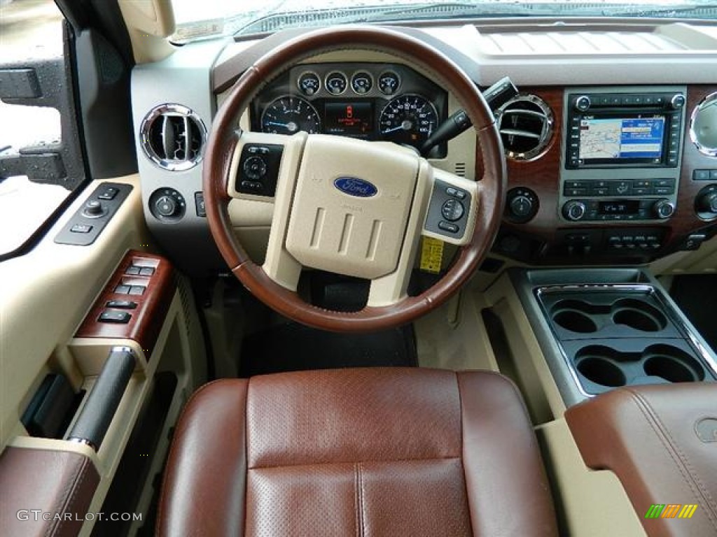 2011 Ford F250 Super Duty King Ranch Crew Cab 4x4 Chaparral Leather Dashboard Photo #60493195
