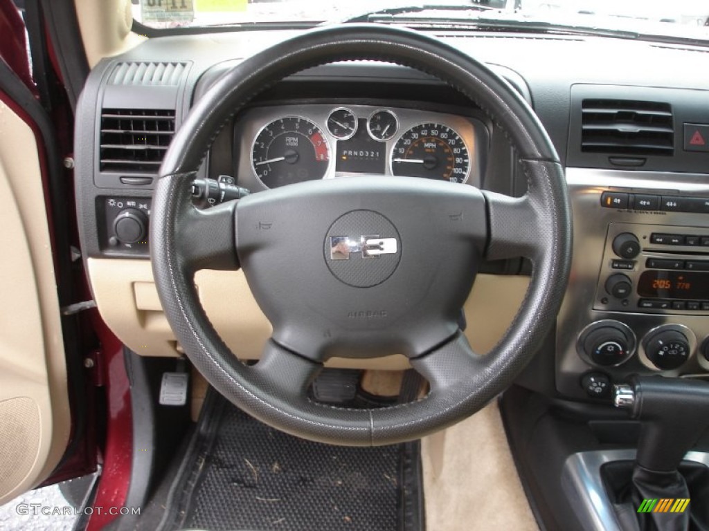 2007 Hummer H3 X Light Cashmere Steering Wheel Photo #60494095